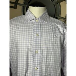 Brooks Brothers 346 Dress Shirt Men's 16.5- 4/5 Slim Fit Purple Stripes Collared